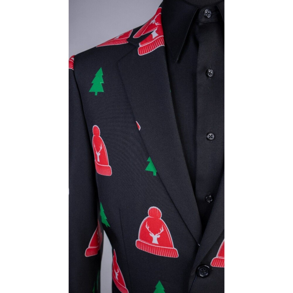 BRAVEMAN Ugly Christmas Blazer Suit 2pc 42R Pants W36xUnhemmed NWT - Picture 5 of 16